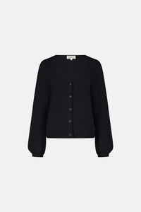 Molly V-Neck Cardigan | Black