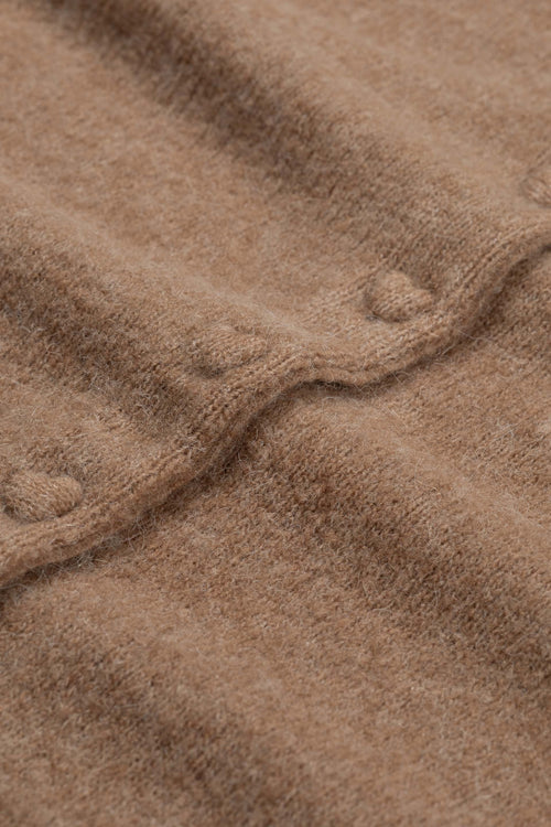 Lidia Button Cardigan | Camel Club Melange
