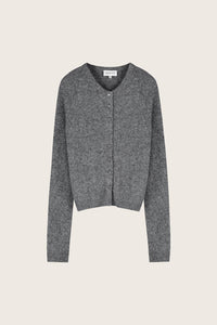 Lidia Button Cardigan | Mid Grey Melange