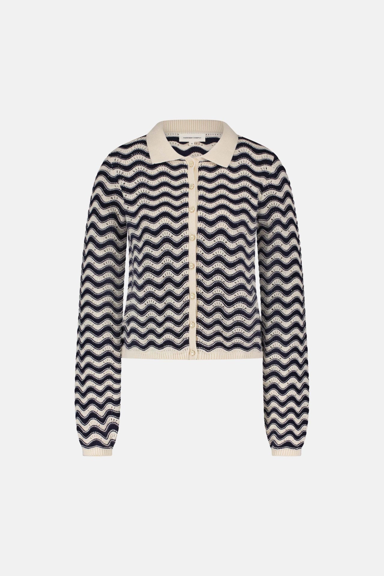 Caro Crochet Cardigan Long Sleeve | After Midnight Blue