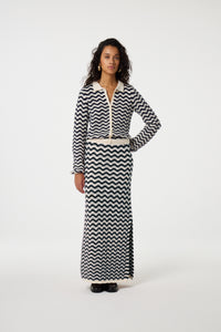 Caro Crochet Cardigan Long Sleeve | After Midnight Blue
