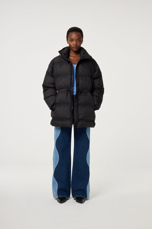 Cisca Puffer Coat | Black
