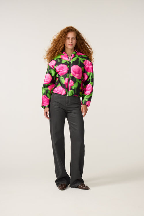 Hermi Coat | Fab Fuchsia/Black