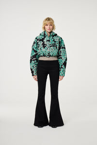 Bennie Puffer | Black/Mint Green