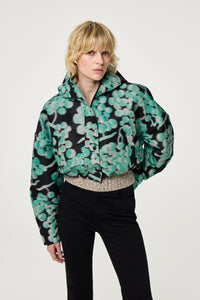 Bennie Puffer | Black/Mint Green