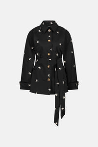 Troy Trenchcoat Short | Black
