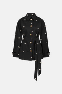 Troy Trenchcoat Short | Black