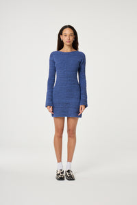 Gaia Dress | French Blue/Black