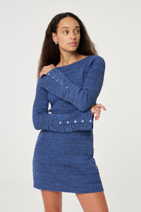 Gaia Dress | French Blue/Black