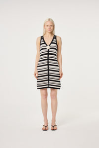Paulina Dress | Cosy White/Black