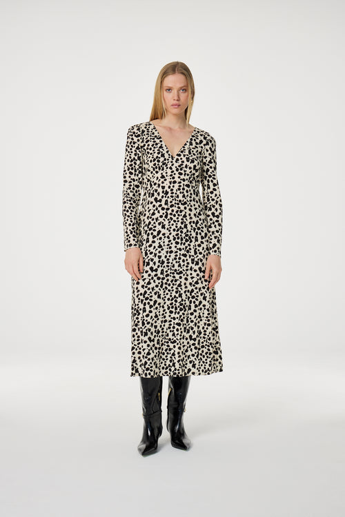 Doris Dress | Cosy White/Black