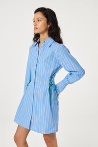 Coletta Blue Stripe Dress | Marina Blue/Cosy White
