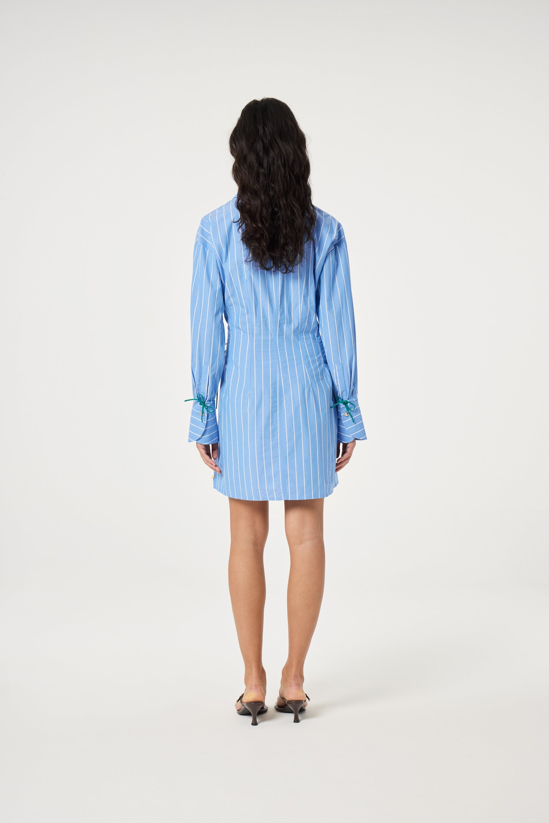 Coletta Blue Stripe Dress | Marina Blue/Cosy White