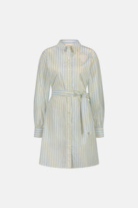 Allie Dress | Warm White/Pool Blue