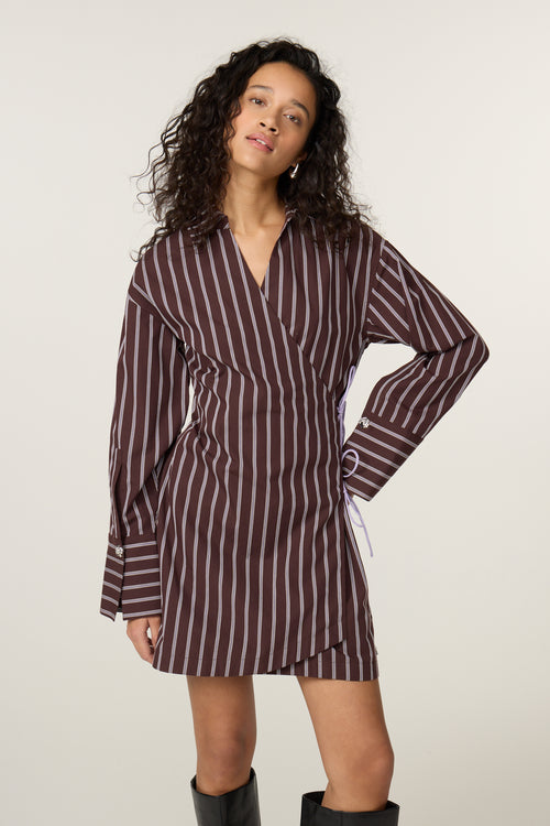 Nova Dress | Brown/Pink Candy