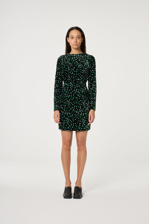 Verolin Dress | Black/Winter Greens