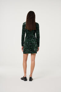Verolin Dress | Black/Winter Greens
