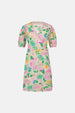 Cleo Wrap Dress | Warm White/Green Glo