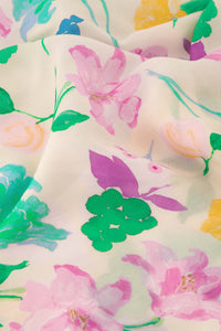 Cleo Wrap Dress | Warm White/Green Glo