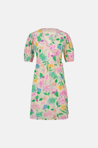 Cleo Wrap Dress | Warm White/Green Glo