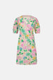 Cleo Wrap Dress | Warm White/Green Glo