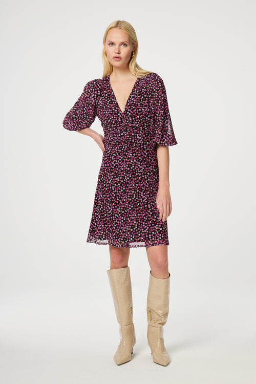 Welma Dress | Black/Tawny Brown