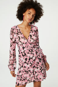 Nia Short Dress | Black/Pink Rodeo