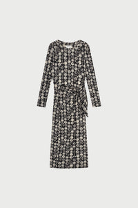 Lilo Midi Dress | Black/Creme Brulee