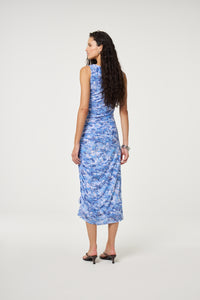 Zina dress | Blue/Cosy White