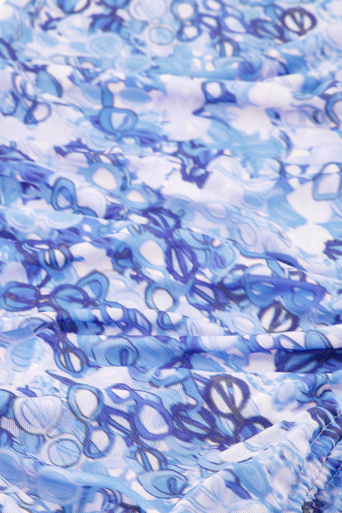 Zina dress | Blue/Cosy White