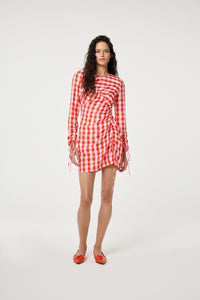 Levi Dress | Tangerine Tango/Cosy White