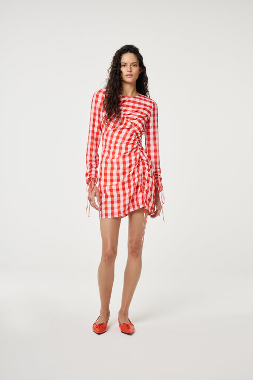 Levi Dress | Tangerine Tango/Cosy White