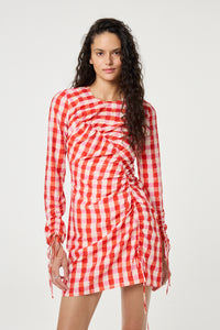 Levi Dress | Tangerine Tango/Cosy White