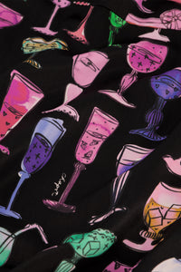 Margarita Dress | Black/Disco Red