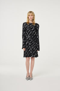 Syllian Dress | Black/Dark Silver