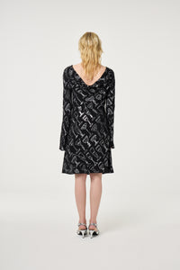 Syllian Dress | Black/Dark Silver