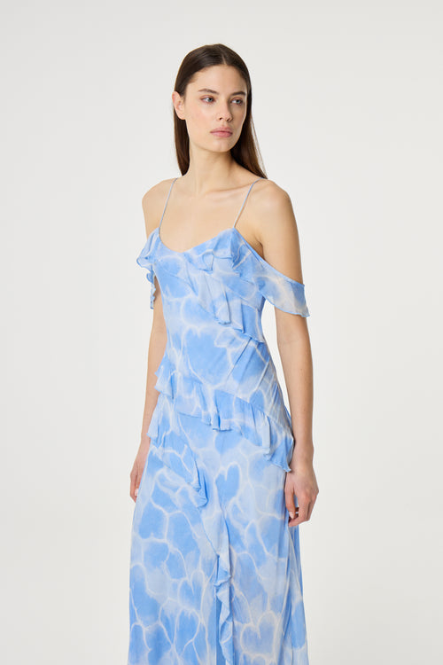 Jule Dress | Light Blue/Crispy White