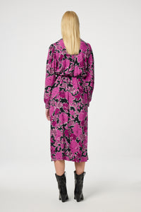 Willa Dress | Black/Raspberry