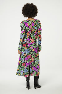 Varin Dress | Black/Vintage Rose