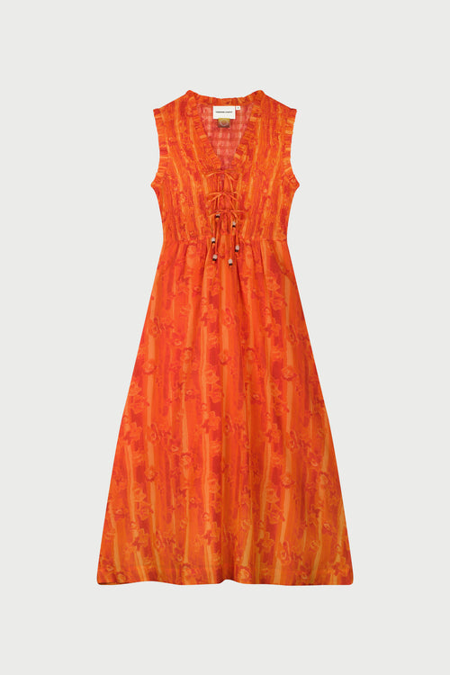 Elou Dress | Orange/Orange