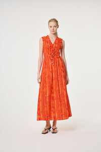 Elou Dress | Orange/Orange