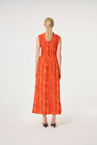 Elou Dress | Orange/Orange