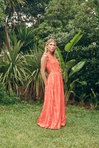 Elou Dress | Orange/Orange