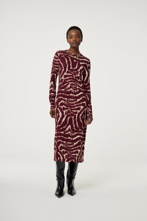 Quint Dress | Deep Burgundy/Creme