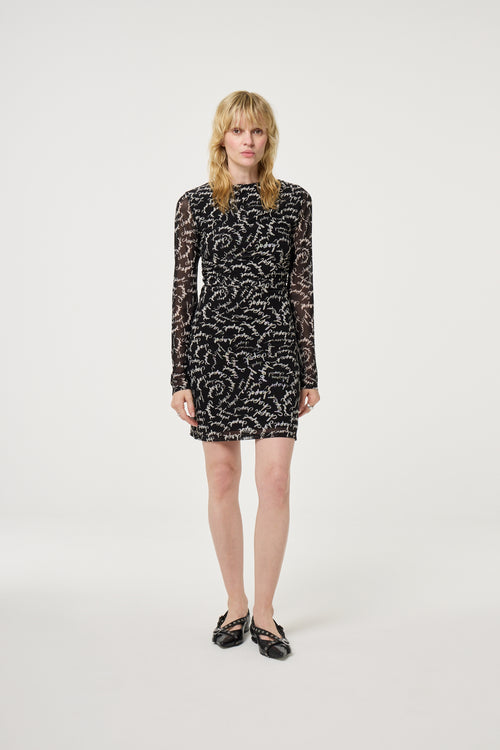 Ashley Dress | Black/White