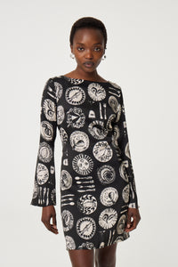 Emile Dress | Black/Creme Brulee