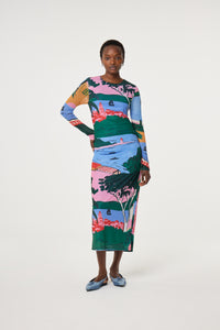 Samara Dress | Marina Blue/Evergreen