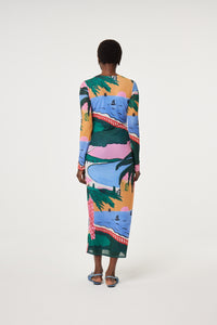 Samara Dress | Marina Blue/Evergreen