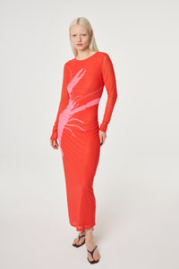 Sionara Dress | Red/Pink