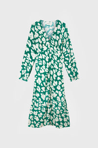 Ana Dress | Evergreen/Cosy White